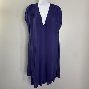 LAmade navy blue V-neck drape dress